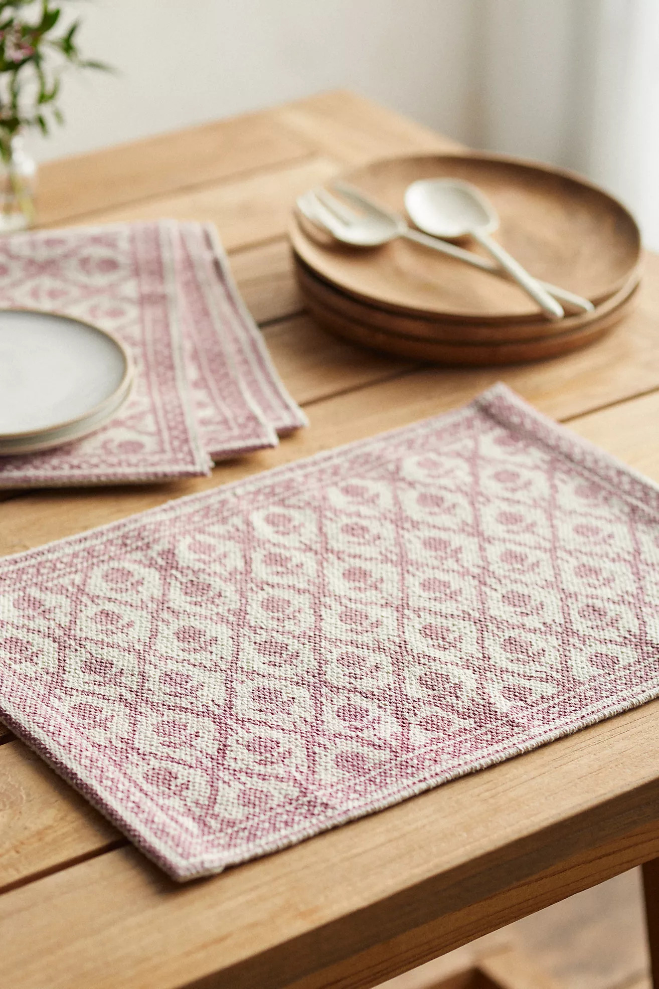 Pink Floral Placemats, Set of 4 | Anthropologie (US)