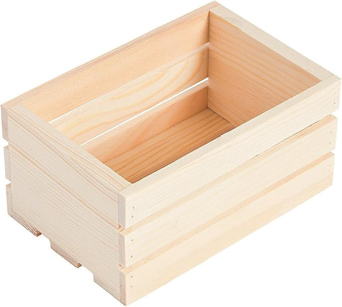 Fun Express Wood Mini Crates, Set of 6 - DIY Unfinished Wooden Craft and Decor Supplies | Amazon (US)