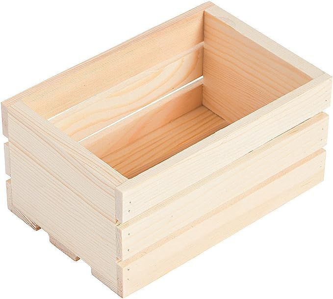 Fun Express Wood Mini Crates, Set of 6 - DIY Unfinished Wooden Craft and Decor Supplies | Amazon (US)