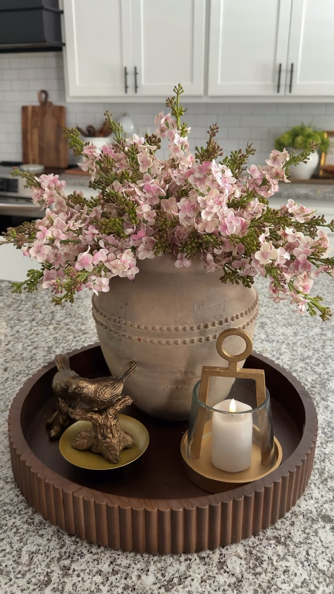 This is your reminder that you do not need a huge space to create a home that feels styled and inviting. 

Sometimes the tiniest corners end up being the prettiest and most cozy spaces in a home. I truly love how a few simple pieces, layered with texture and balance, can completely transform a smaller tray into something beautiful.