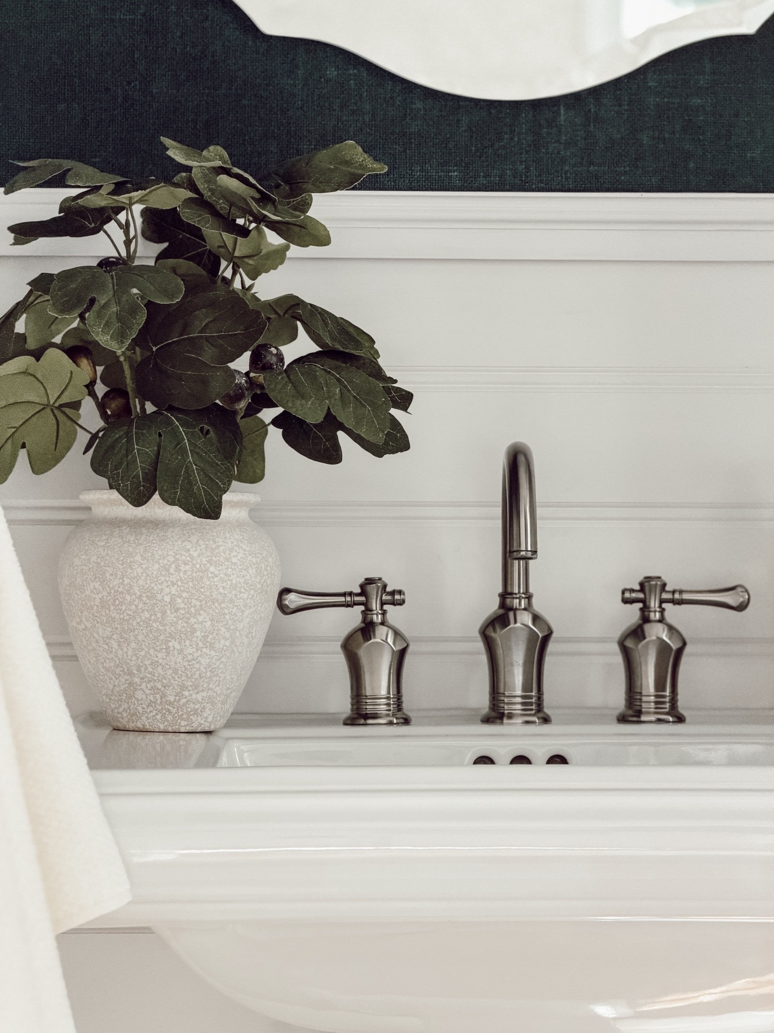 Added the faux fig plant to our downstairs bathroom. #walmart

#LTKHome #LTKSeasonal