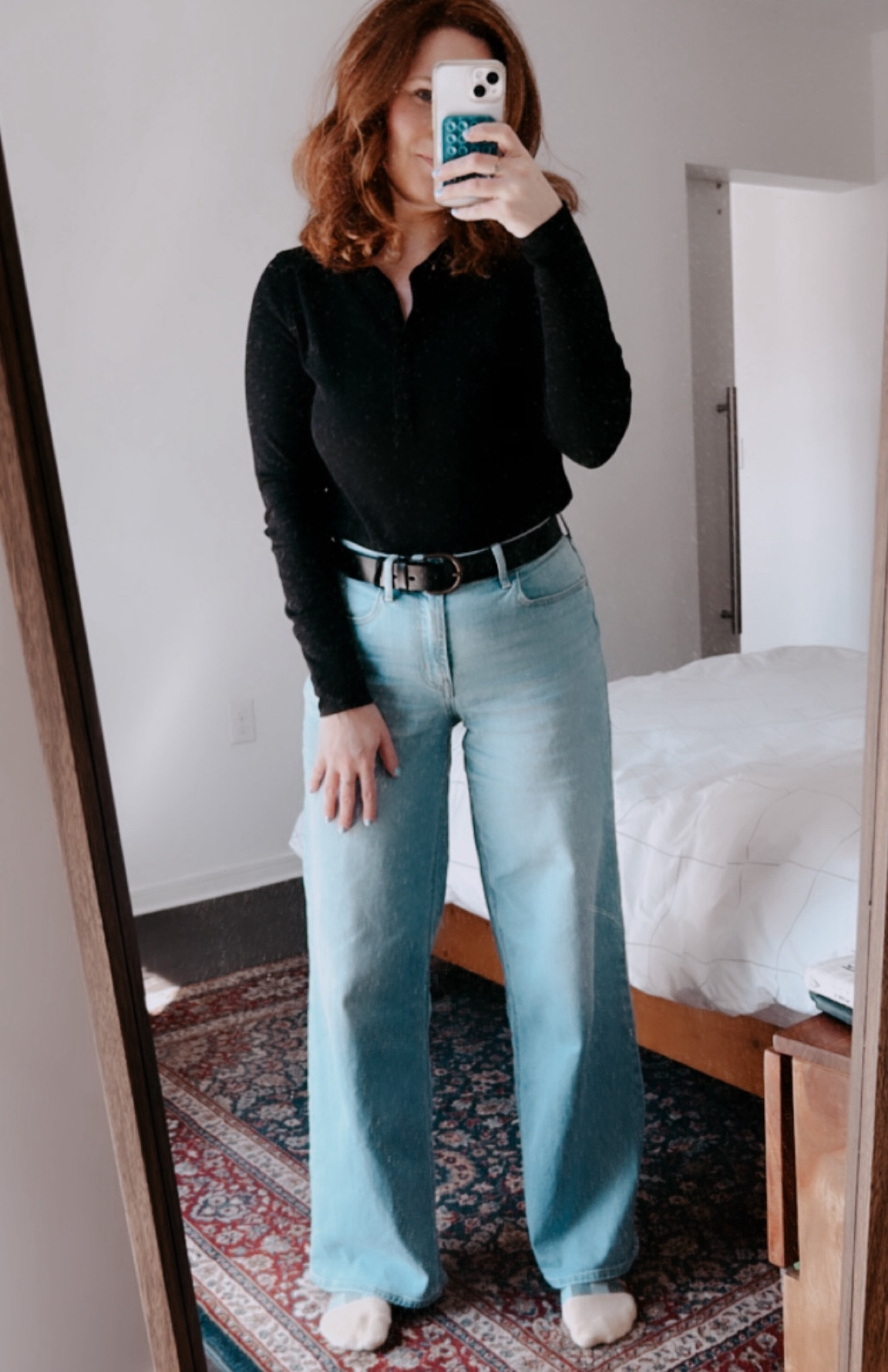 basic fit but I feel so cute!! Def grabbing this combo when I don’t know what else to put on. top: S / I’m a 6/8, went for a 6 in the jeans! 

#LTKSpringSale #LTKsalealert #LTKfindsunder50