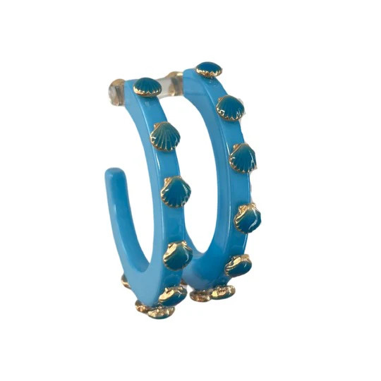 Shell Jewel Hoop - Blue *ONLINE EXCLUSIVE* | Smith and Co. Jewel Design