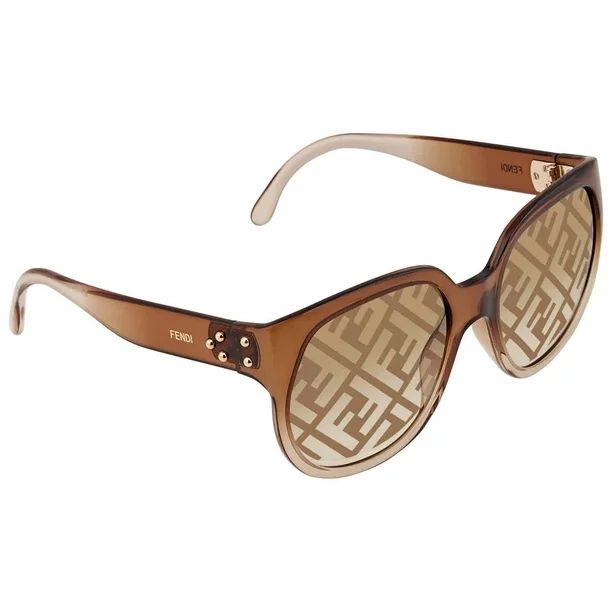 Fendi Brown- Gold Square Ladies Sunglasses FF 0403/G/S 009Q 60 - Walmart.com | Walmart (US)