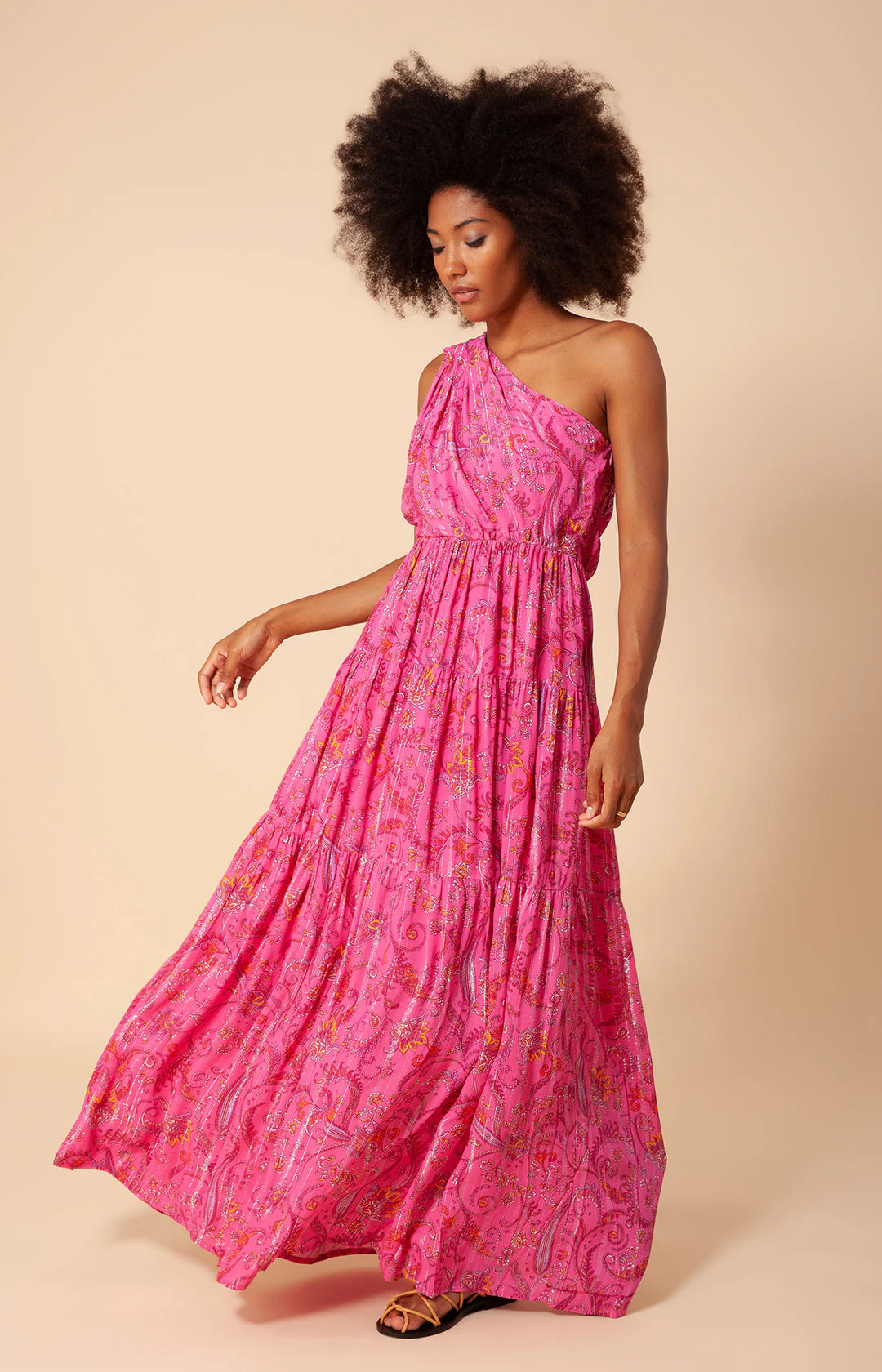 Charlize One Shoulder Maxi Dress | Hale Bob
