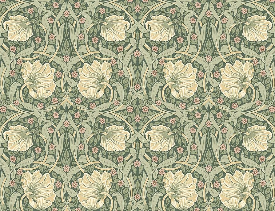 NextWall Pimpernel Floral Peel and Stick Wallpaper (Gardenia & Sage) | Amazon (US)
