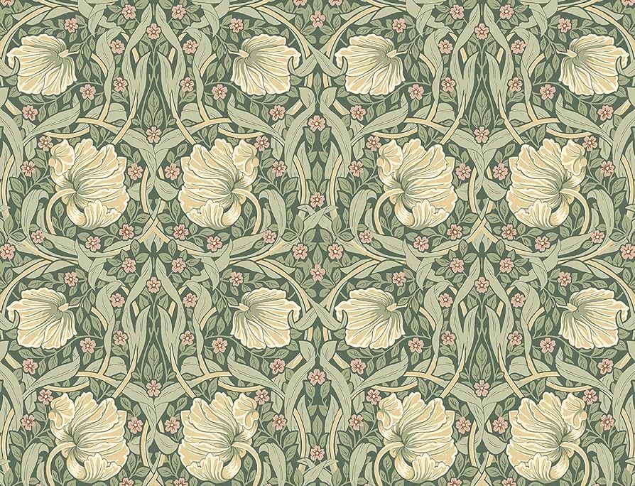 NextWall Pimpernel Floral Peel and Stick Wallpaper (Gardenia & Sage) | Amazon (US)