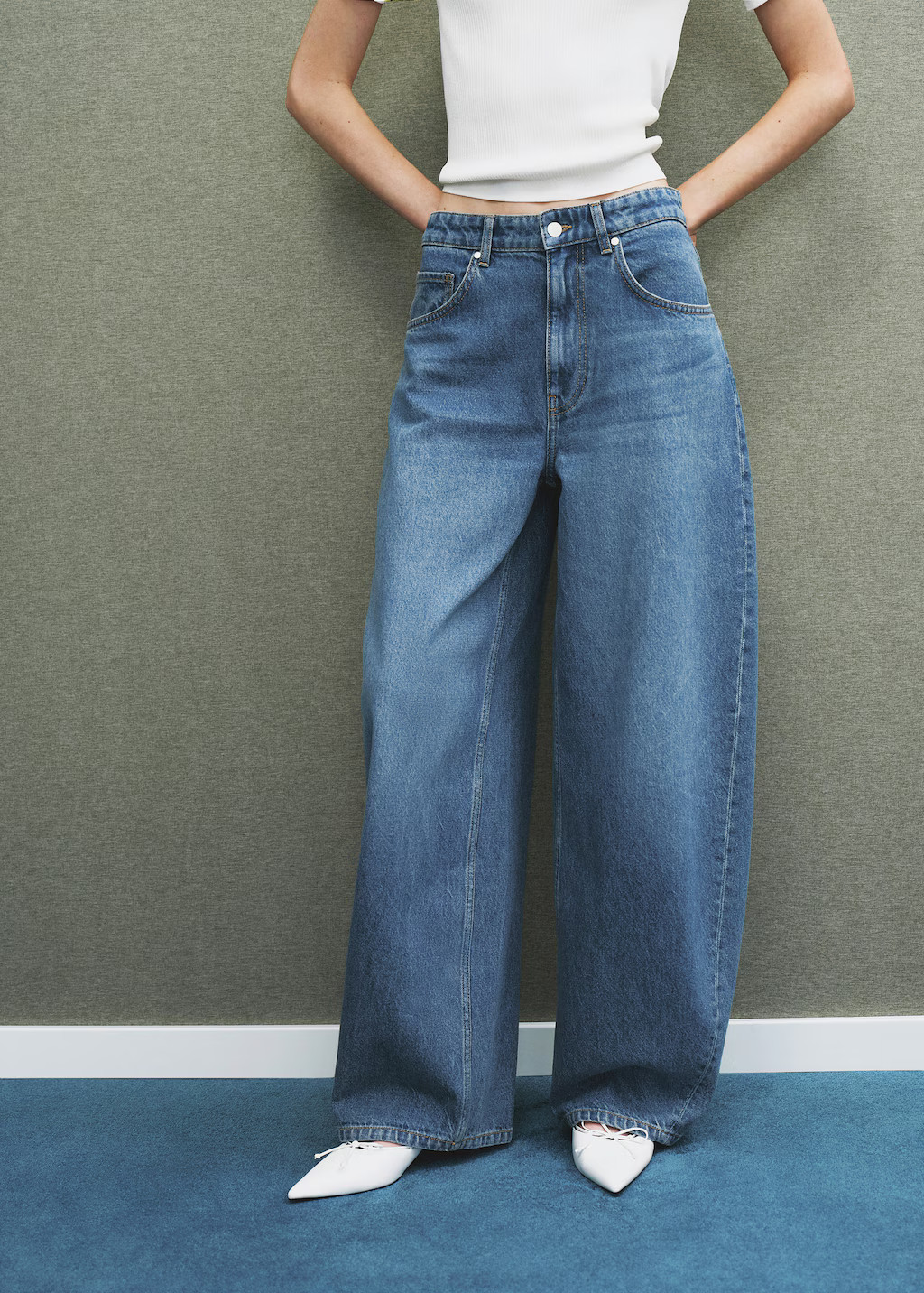 Jean balloon taille normale - Femme | MANGO France métropolitaine | Mango EU