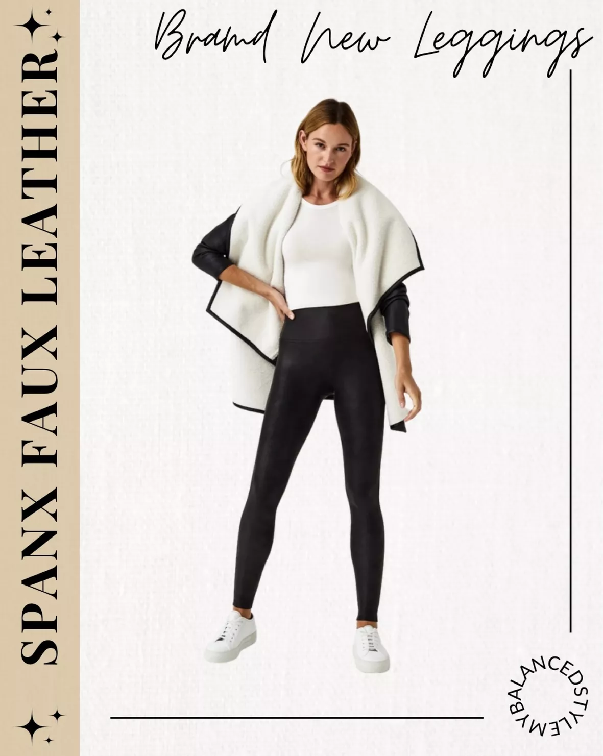 Spanx's Famously Flattering Faux Leather Leggings Now Have Cozy Fleece  Lining