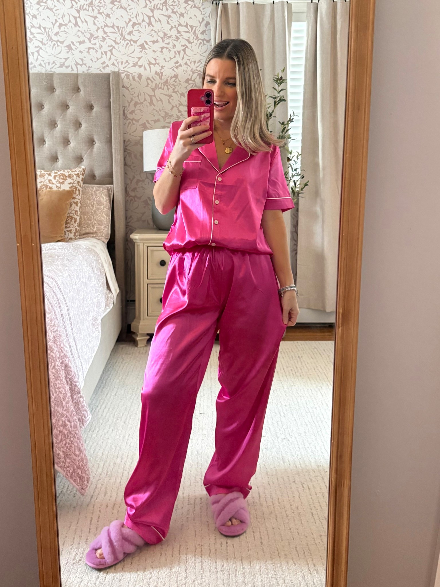 Love this pink pajama set!!! The color is soooo pretty! 

Cute bridal party idea too — it’s stunning! 

#LTKmorningroutine #LTKmomlife #LTKootd