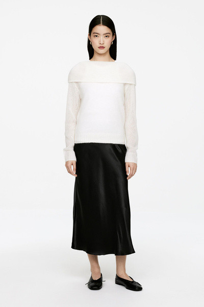 Satinrock im Bias-Cut – Schwarz – Damen – ARKET DE | Arket EU