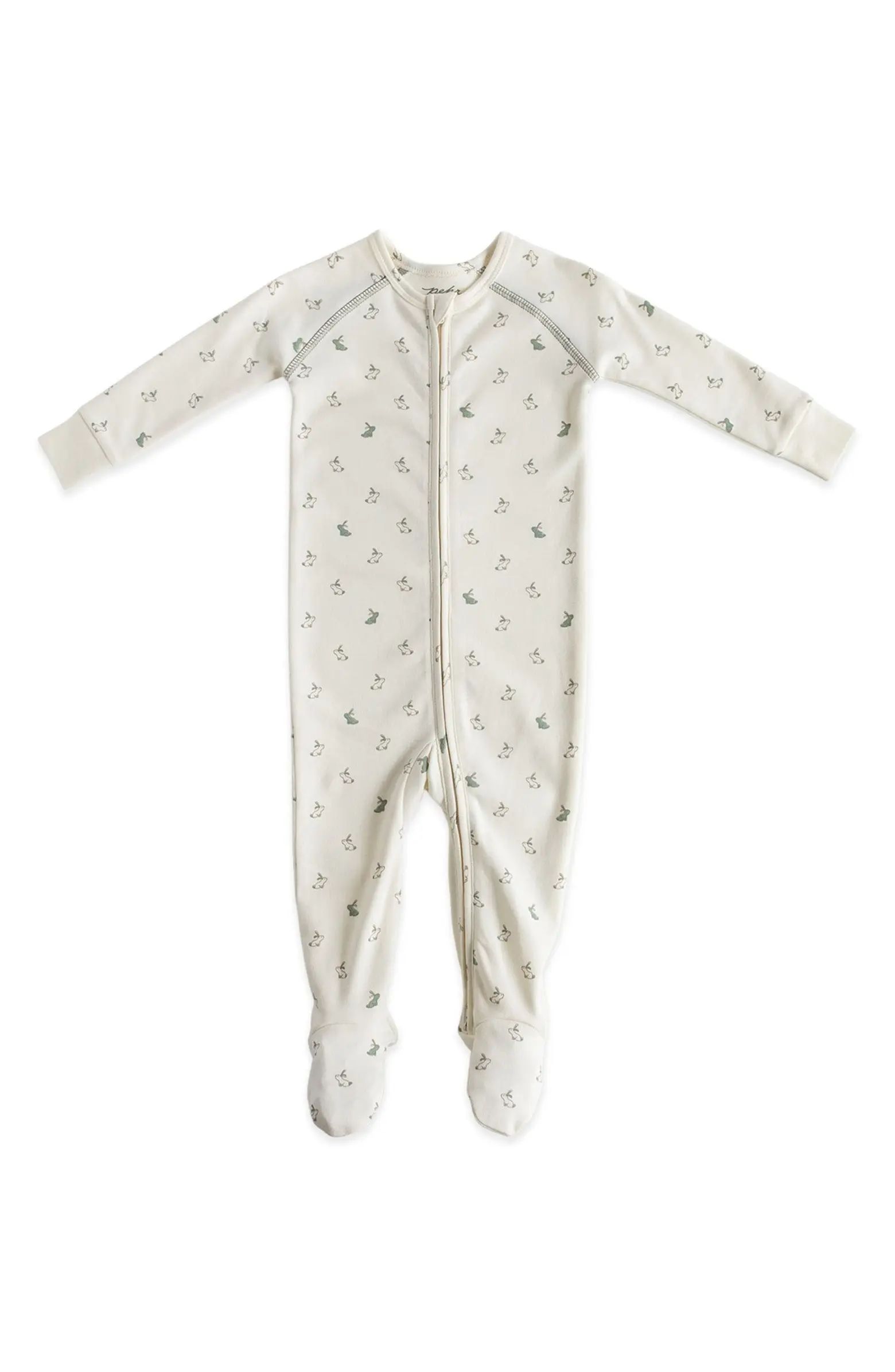 Hatchlings Zip Fitted One-Piece Organic Cotton Pajamas | Nordstrom