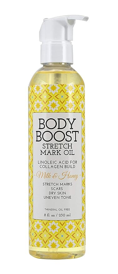 Body Boost Milk & Honey Stretch Mark Oil 8oz- Treat Stretch Marks and Scars- Pregnancy and Nursin... | Amazon (US)