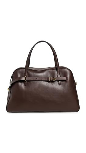 Madewell Women's The Belted Satchel Leather Bag, Rich Brown, One Size | Amazon (US)