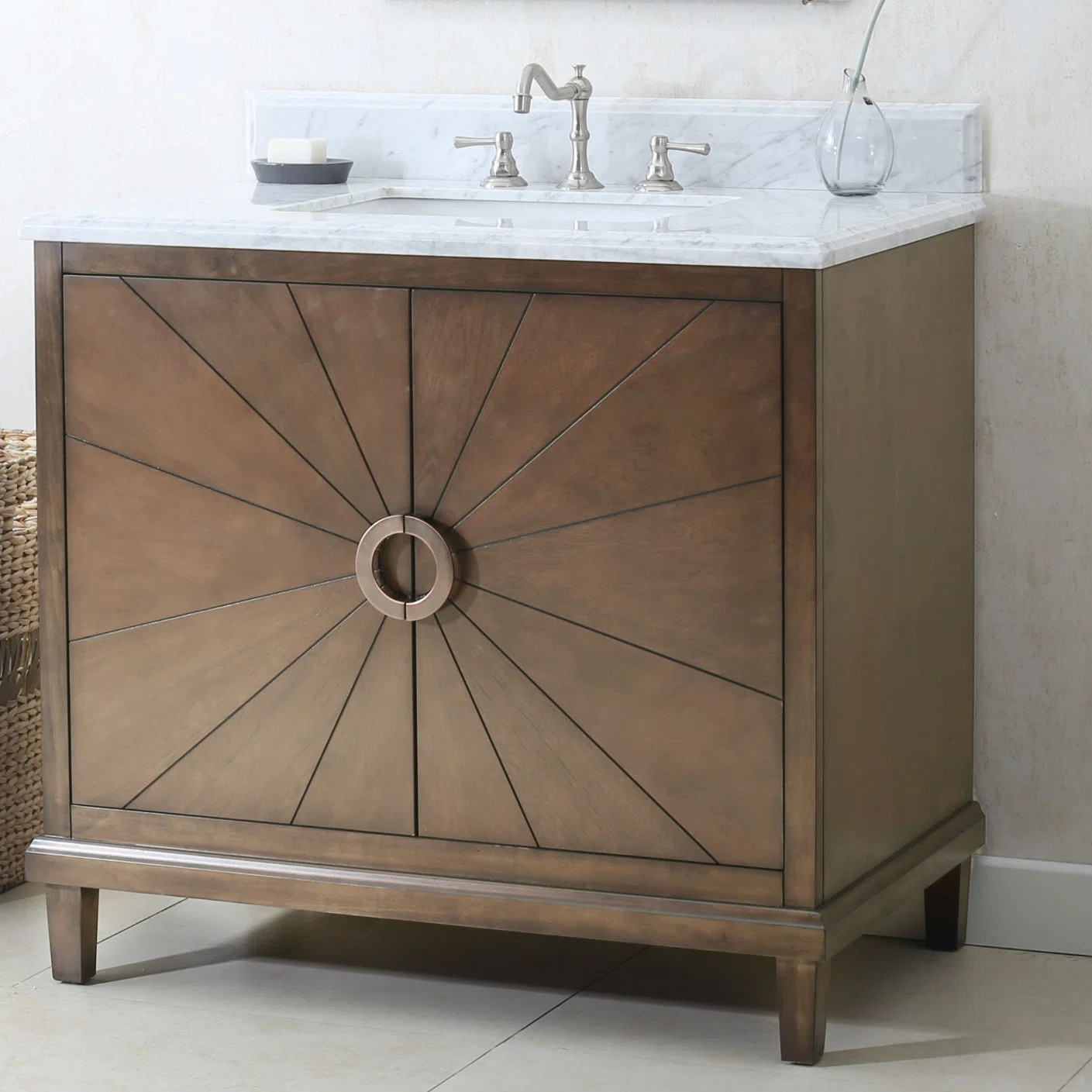 37'' Single Bathroom Vanity with Stone Top | Wayfair North America