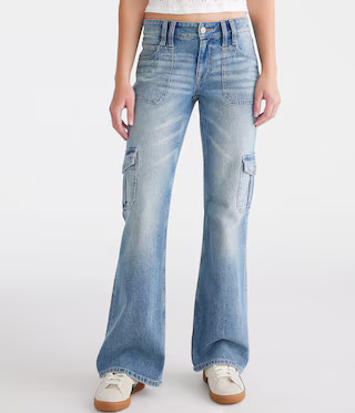 Flare Mid-Rise Cargo Jean | Aeropostale