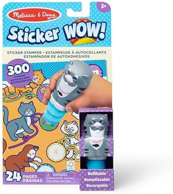 Melissa & Doug Sticker Wow!™ 24-Page Activity Pad and Sticker Stamper, 300 Stickers, Arts and C... | Amazon (US)