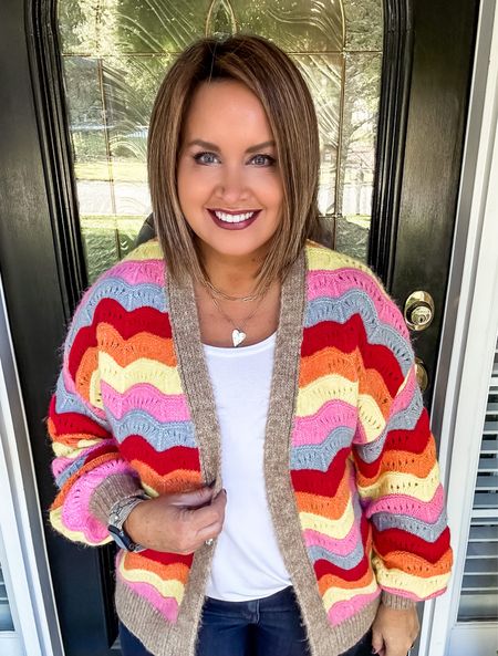 Avara cardigan - wearing the small medium 

Get 15% off my sweater, necklace & earrings with code LAURA15. Code good for 72 hours & is good for EVERYONE even if you’ve used the code before!! 



#LTKcurves #LTKSeasonal #LTKunder100