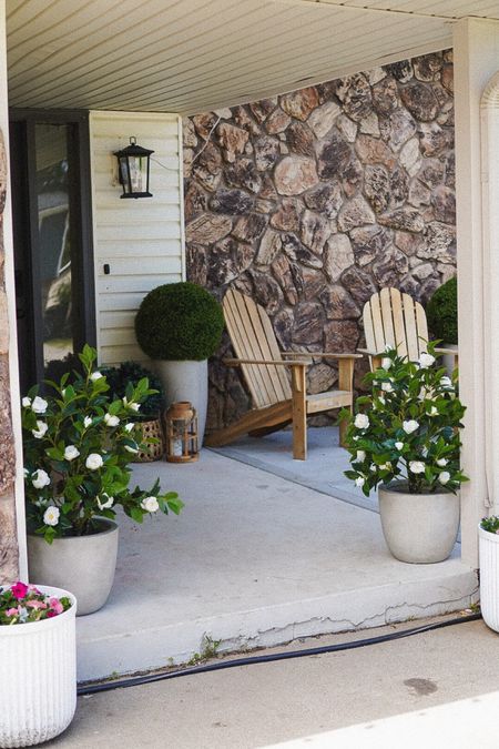 Outdoor furniture. I’ve been making over my porch this season. These Adirondack chairs and XL topiary balls are 👏

#LTKHome #LTKGiftGuide #LTKSeasonal