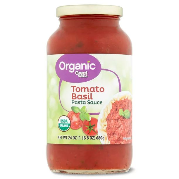 Great Value Organic Tomato Basil Pasta Sauce 24oz - Walmart.com | Walmart (US)