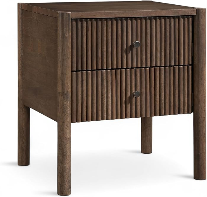 Meridian Furniture Kivo Walnut Solid Wood Nightstand | Amazon (CA)