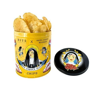 Bite Society Sister Carol's Mustard Kennebec Potato Chip Tin - Sister Carol's Mustard Kennebec Potato Chip Tin | Shop.com