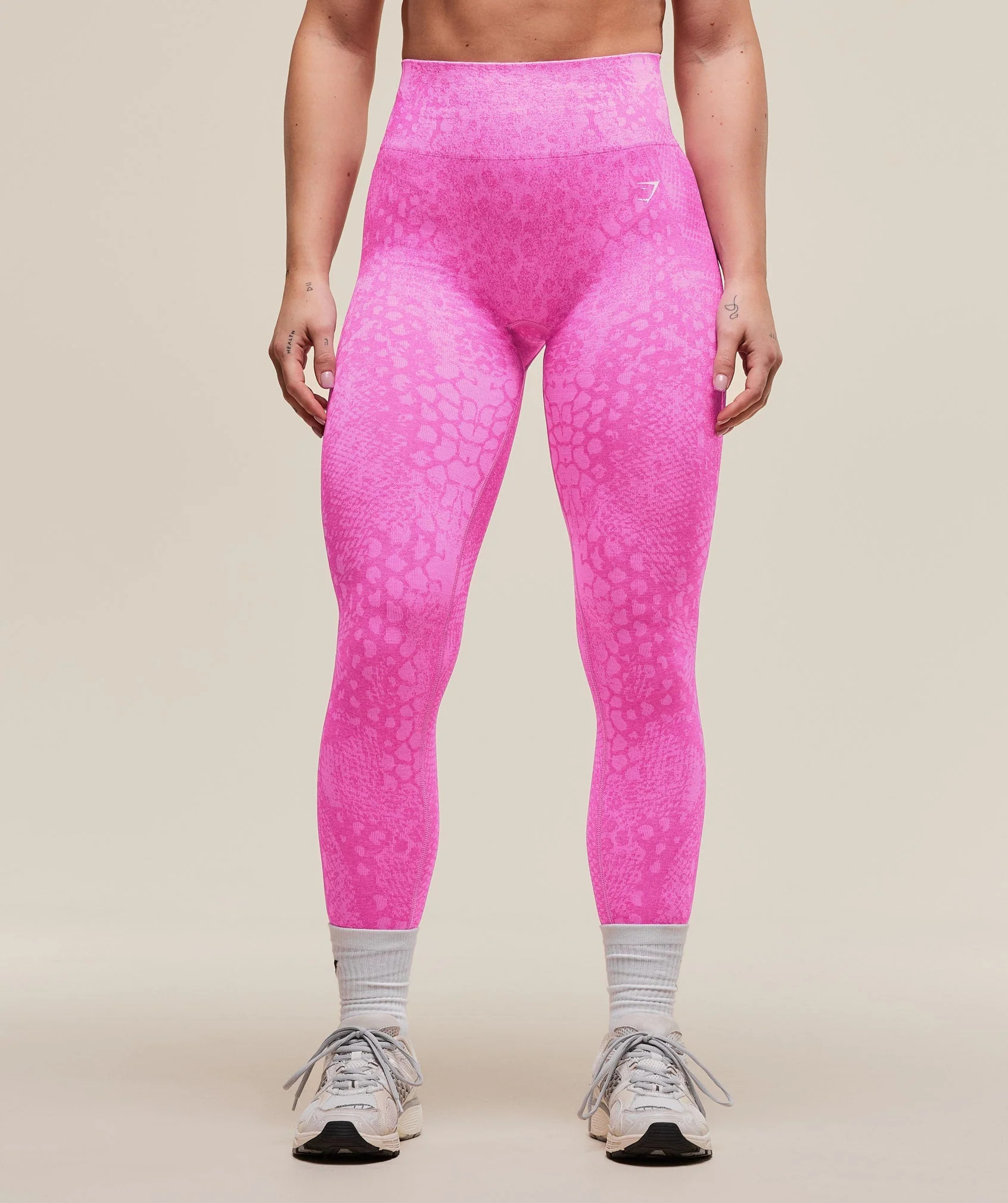 Gymshark Adapt X Whitney Animal Seamless Leggings - Sour Pink/Vibrant Pink | Gymshark US