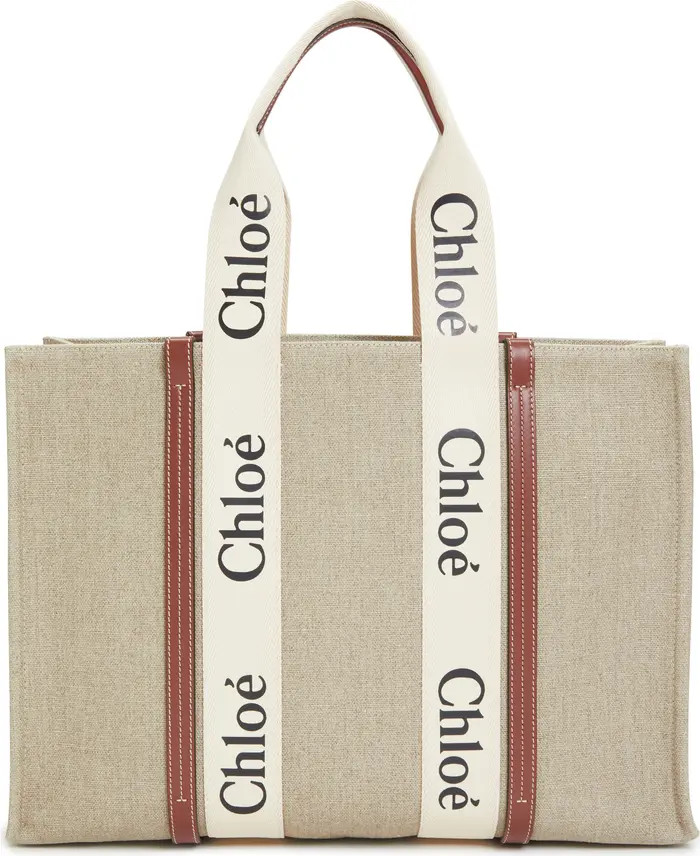 Large Woody Linen Tote | Nordstrom