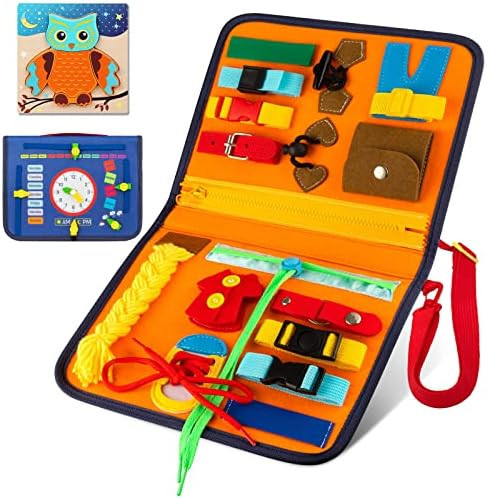 Ceegook Busy Board, Toddler Montessori Toys Sensory Board Early Educational Toy for 1 2 3 4 Year Old | Amazon (US)