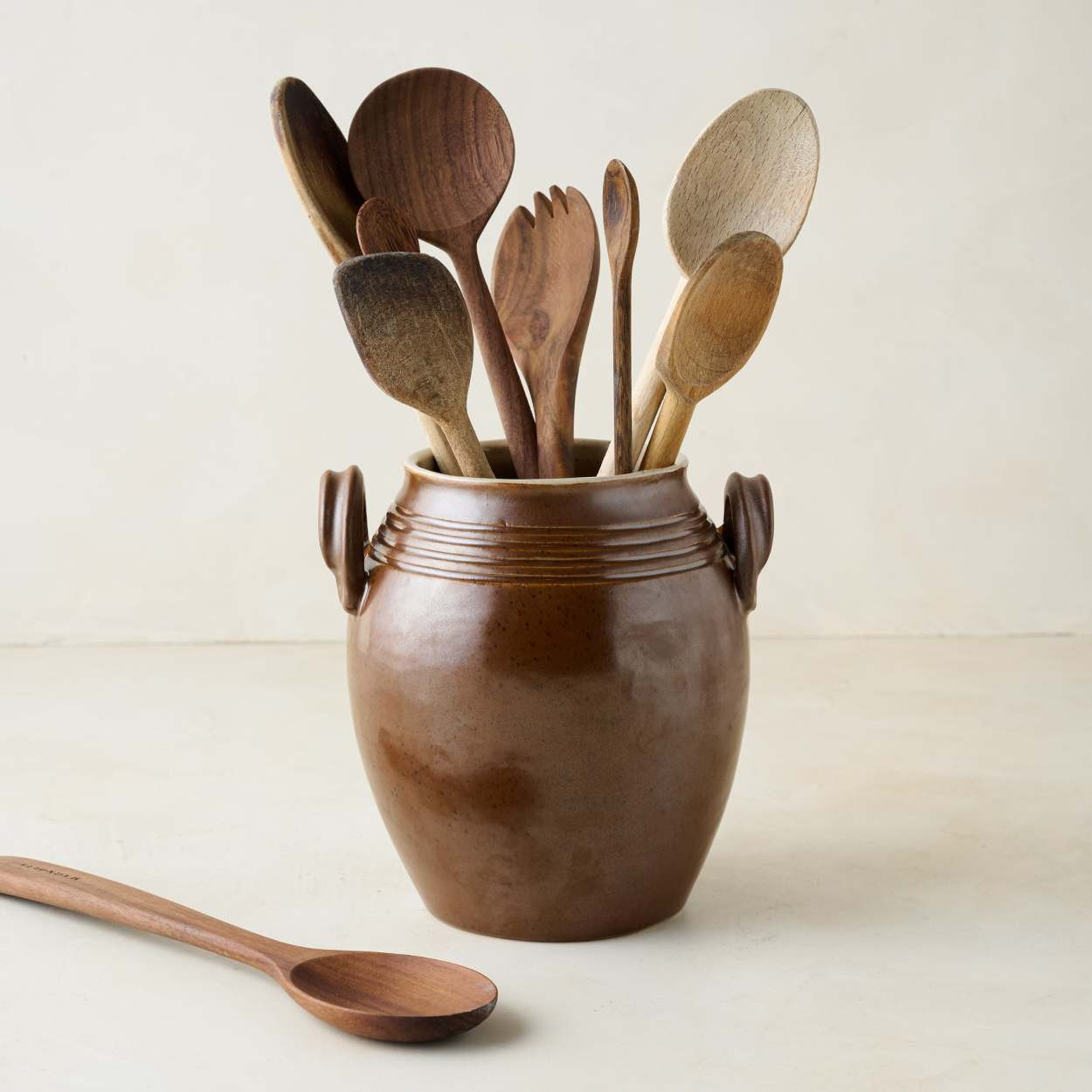 Maison Salt Glaze Utensil Crock | Magnolia