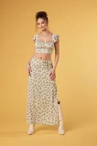 Floral Print Crop Top & Maxi Skirt Set | Forever 21 (US)