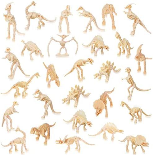 60 Pieces Dinosaur Skeleton, Assorted Figures Dino Bones, Dinosaur Skeleton Toys for Science Play... | Amazon (US)