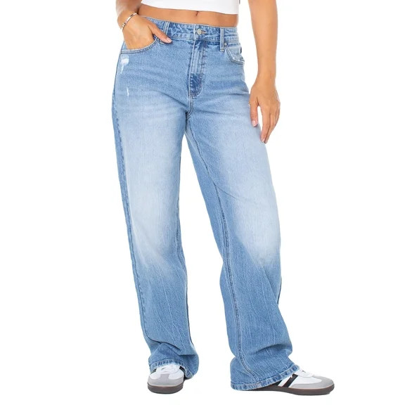 Celebrity Pink Women's and Women's Plus Wide Leg Jeans, Sizes 1-24 | Walmart (US)