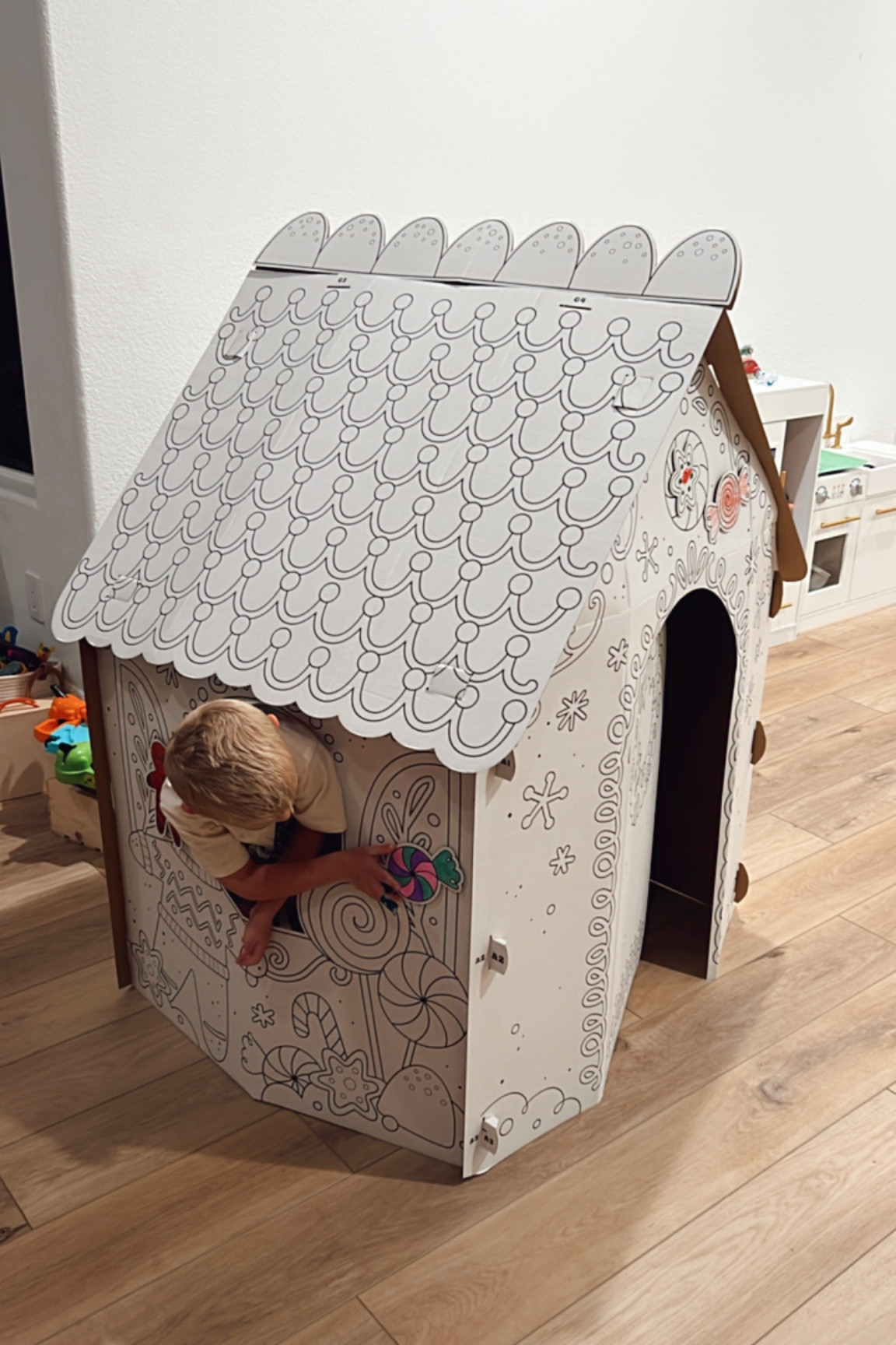 build and color your own giant gingerbread house! perfect toddler/little kid activity for the Holidays 🎄🎅🏼

#LTKHoliday #LTKfindsunder50 #LTKkids