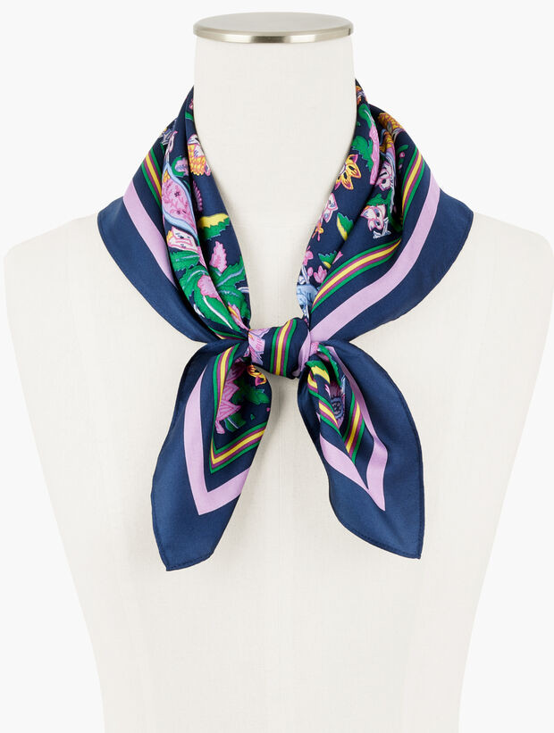 Flourishing Vines Silk Square Scarf | Talbots