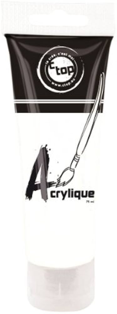 CTOP Peinture acrylique mate blanche tube 75 ml | Amazon (FR)