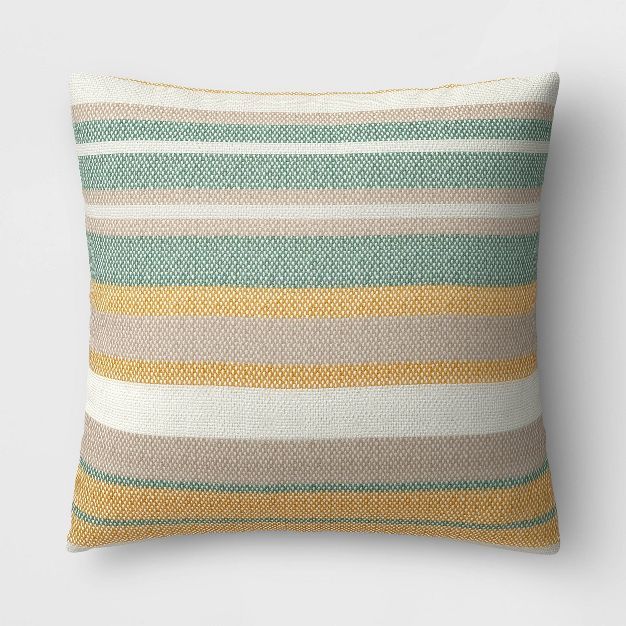 Woven Outdoor Throw Pillow Stripe Palm - Threshold™ | Target