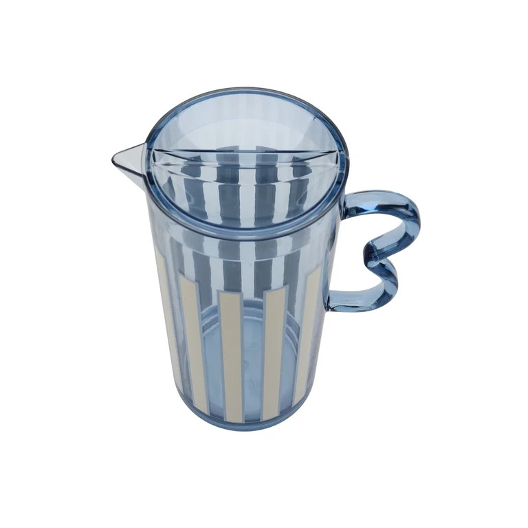 Just Feed Me by Jessie James Decker 3.2-Quart Blue and White Stripe Pitcher | Walmart (US)
