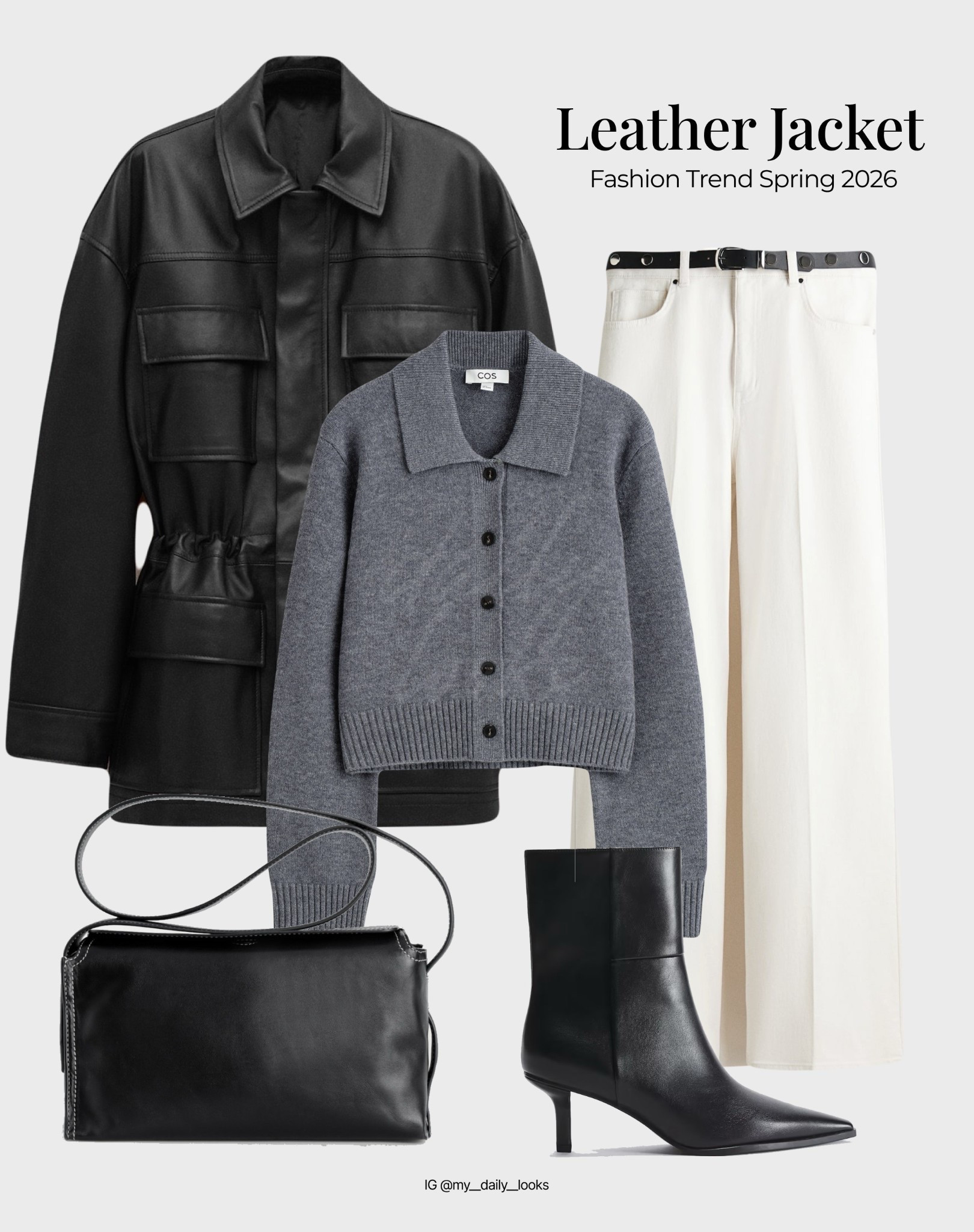 The Leather Jacket Edit 🖤 

Tags: spring outfits, leather jacket looks, spring jacket, leather jacket season, 2026 trends, workwear, H&M new-in, Mango new-in, easy styling, simple everyday look, chic & basic outfit, Parisian look, casual outfit, capsule wardrobe, office look, high street.

#LTKFashionMonth #LTKstyletip, #LTKSpring


#LTKspring #LTKgrwm #LTKWorkwear