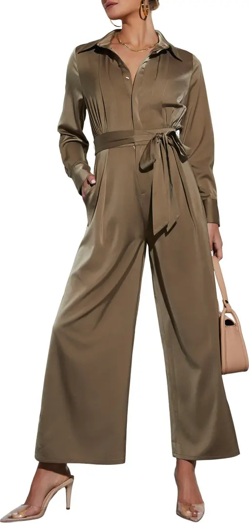 Pull It Together Satin Jumpsuit | Nordstrom