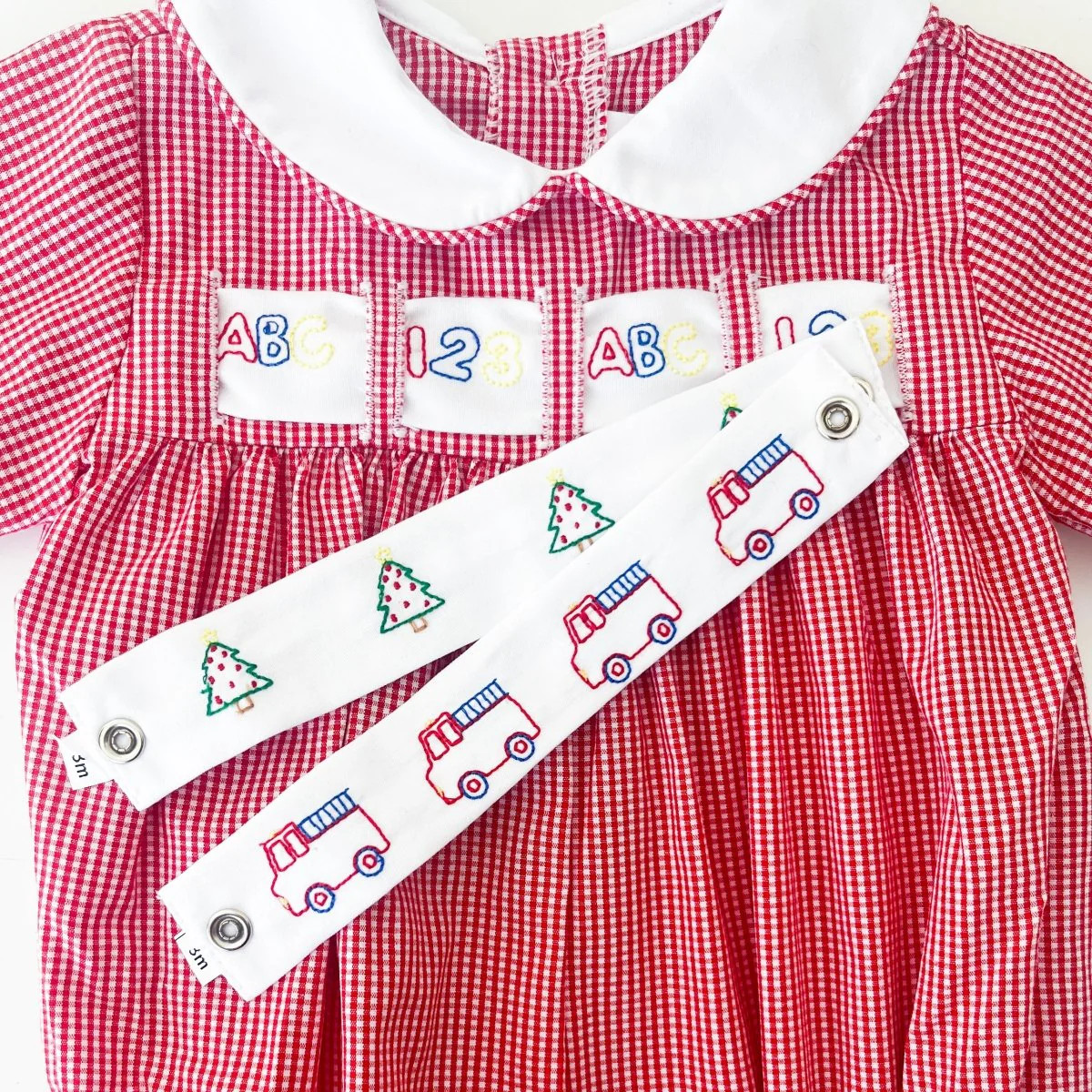 Noah Ribbon Bubble - Ridgeland Red Minigingham | Lullaby Set