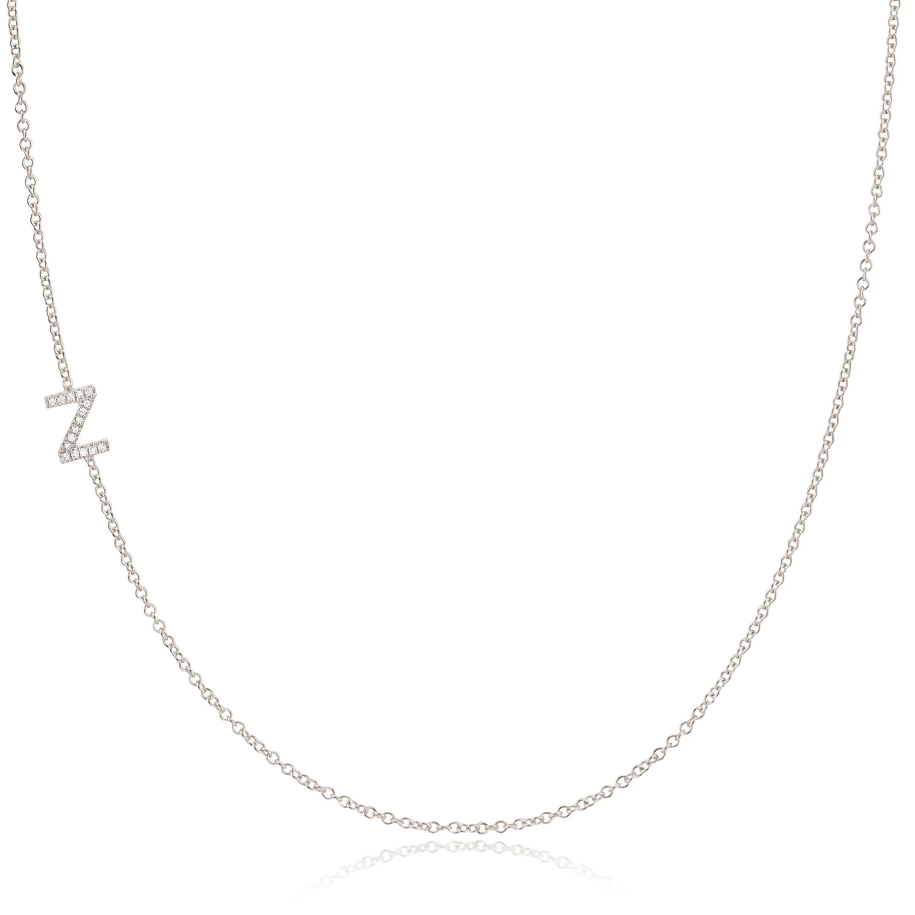 14K GOLD ASYMMETRICAL LETTER NECKLACE - Z | Maya Brenner