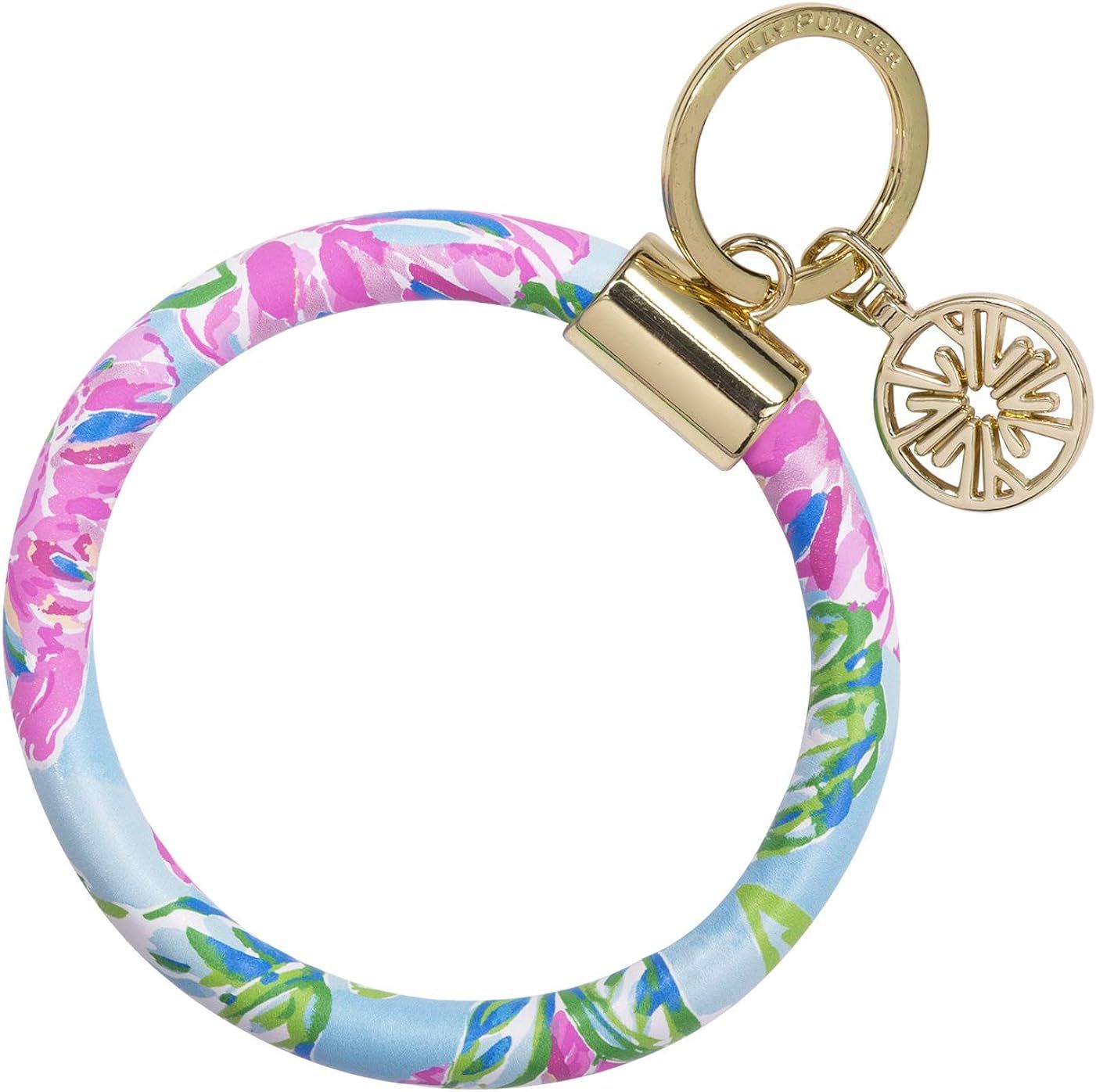 Lilly Pulitzer Leatherette Round Key Ring Chain | Amazon (US)