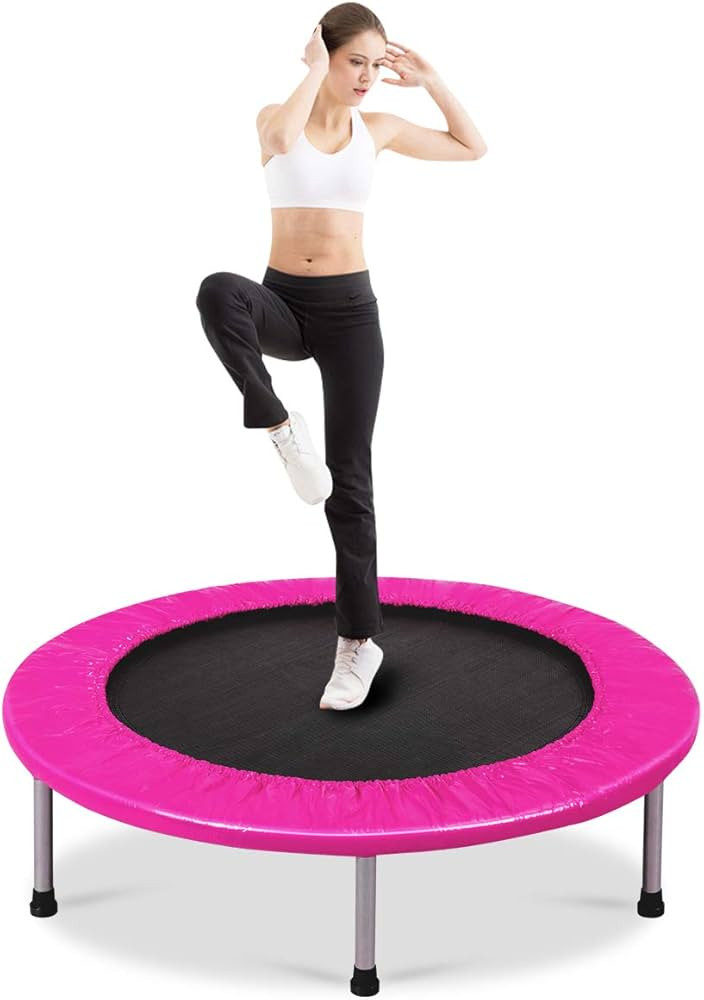 COSTWAY Mini Trampoline Set, 38" Foldable Fitness Bouncer with Padding & Springs Elastic Safe for... | Amazon (UK)