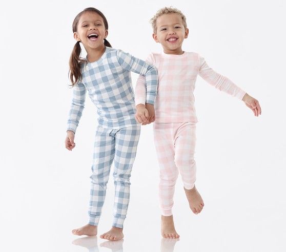 Silky TENCEL™ Check Pajama Set | Pottery Barn Kids