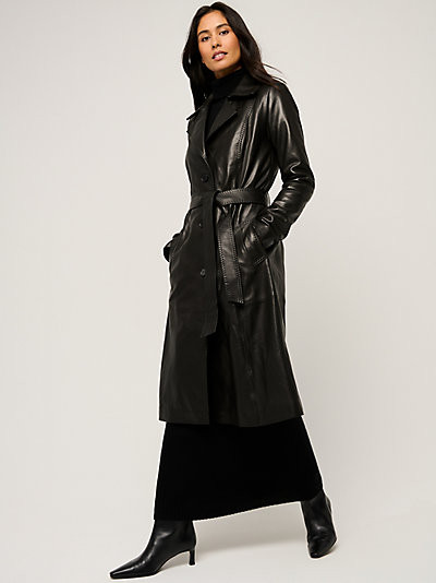 Zelda Leather Trench Coat | Overland Sheepskin Co.