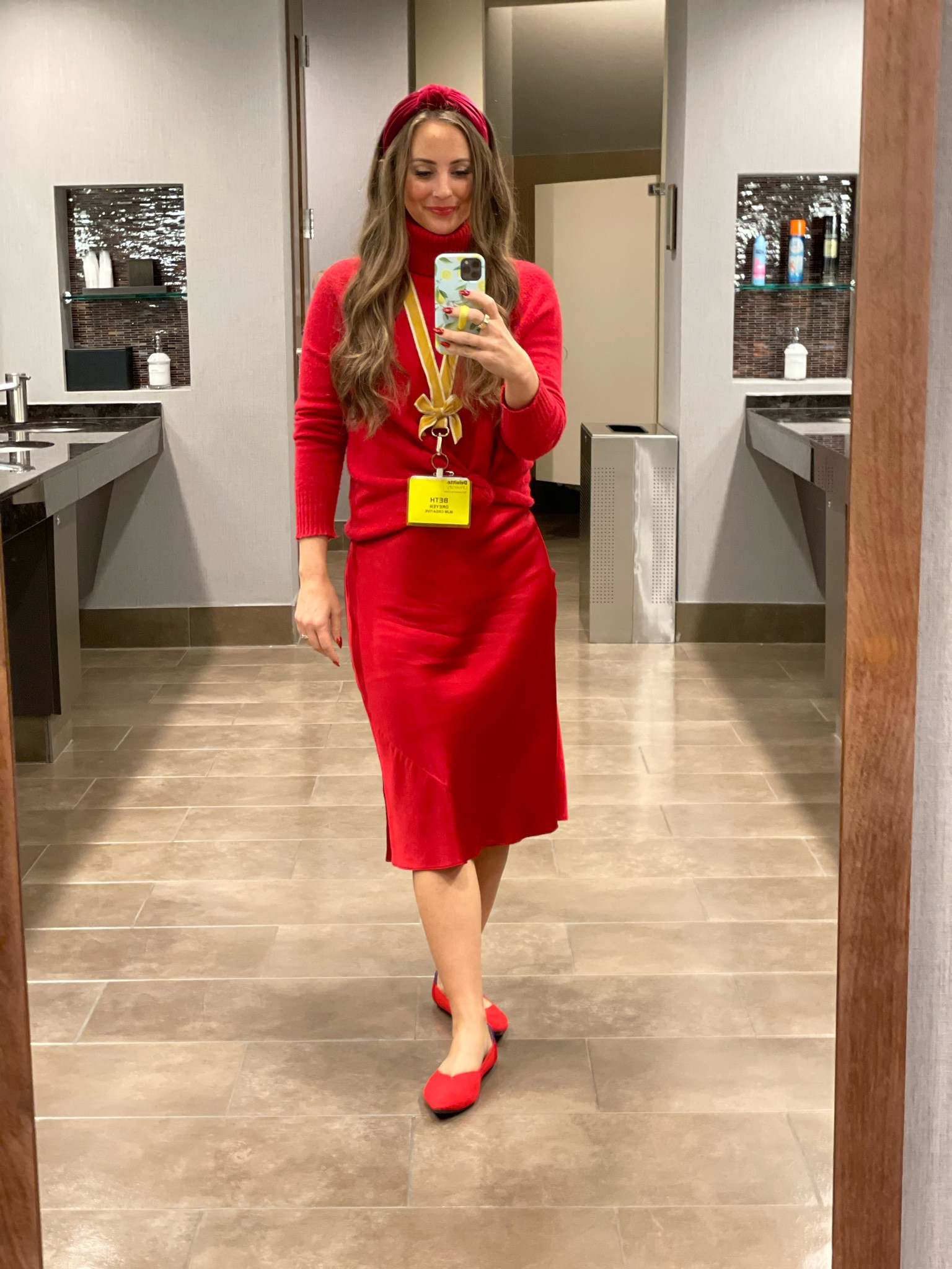 Sweaters over this slip dress continue!

My sweater is old, so I linked some similar options.  Mine is stretchy so I tied it in a knot!

#LTKWorkwear #LTKFindsUnder100 #LTKHoliday