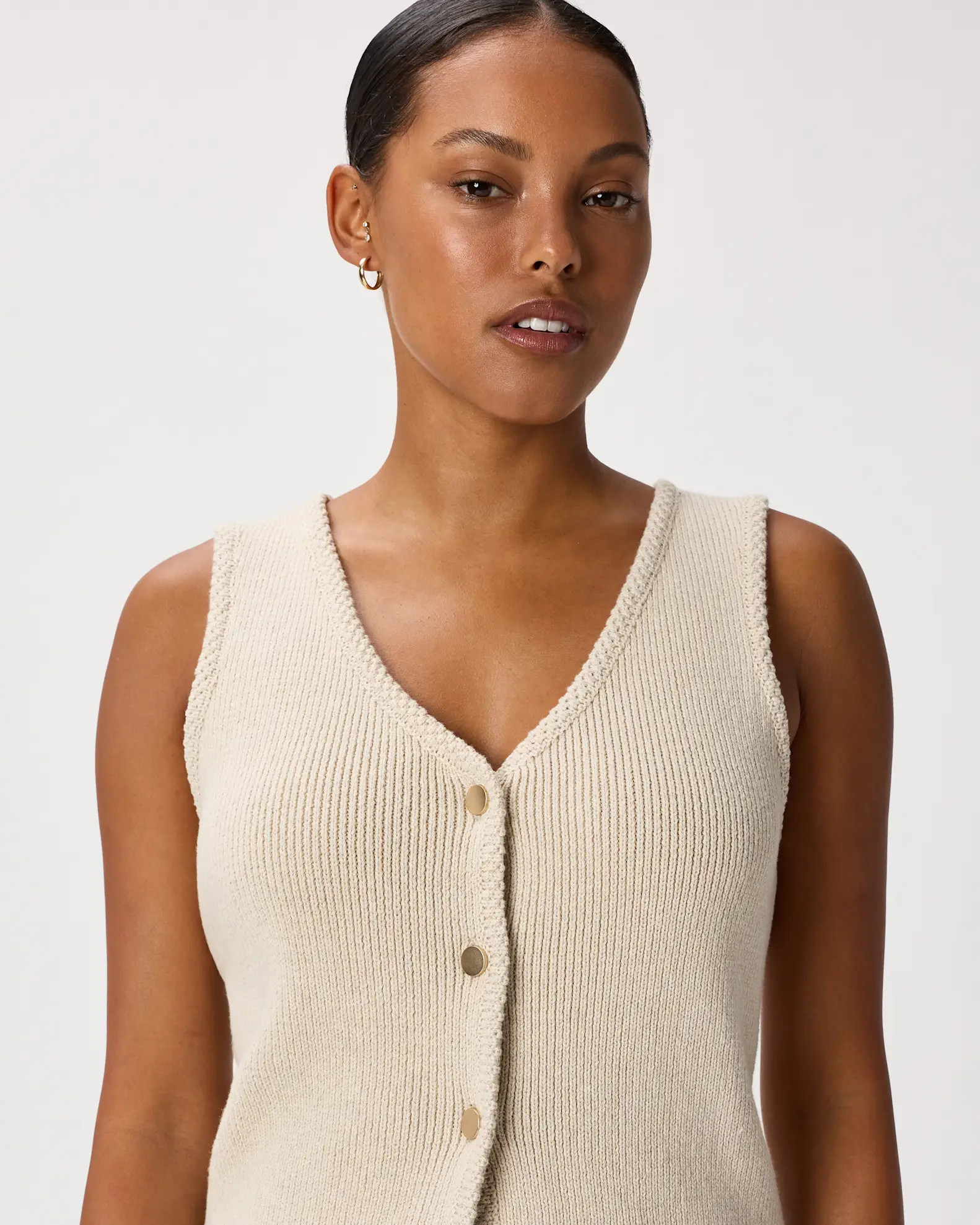 100% Organic Cotton V-Neck Sweater Vest | Quince