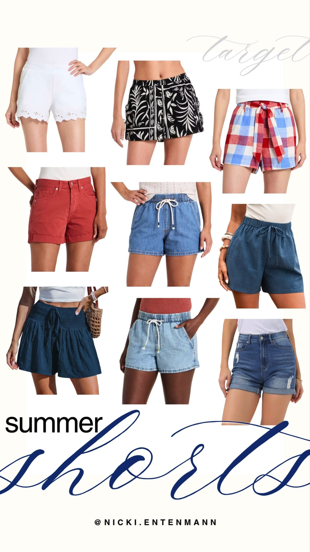 Upgrade your warm weather wardrobe with Target's versatile collection of essential summer shorts. This lineup highlights a variety of stylish options, including breezy linen drawstrings, classic denim cutoffs, scalloped lace details, and playful patterned pull-on styles. Stock up on these comfortable, everyday favorites to stay cool and effortlessly chic all season long.

#targetstyle #targetfinds #summershorts #targethaul #summerfashion #everydaystyle #shortsseason #shoppinghaul #styleinspiration #ootdinspo 

 #LTKootd #LTKSwim #LTKTravel