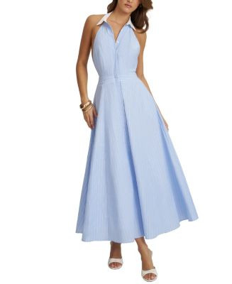 Winslet Striped Cotton Poplin Halter Maxi Dress | Bloomingdale's (US)